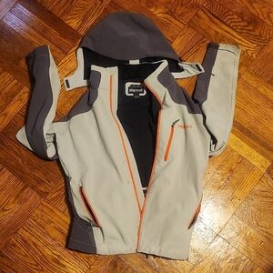 Marmot Gray and Orange Windbreaker